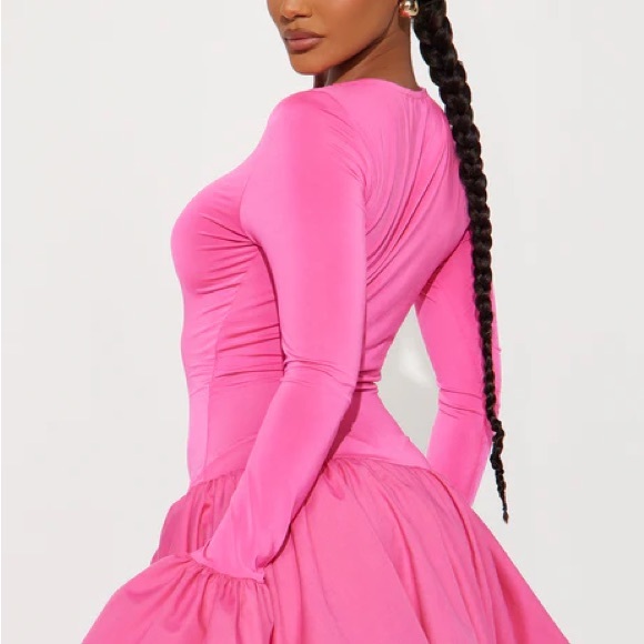 Fashion Nova Pink Long Sleeve Dress - Picture 3 of 3